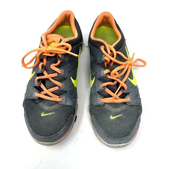 Nike Size 7.5 Sneakers Gray Orange‎ Lace Up Running Hiking Outdoors Gym Sports - Picture 2 of 7